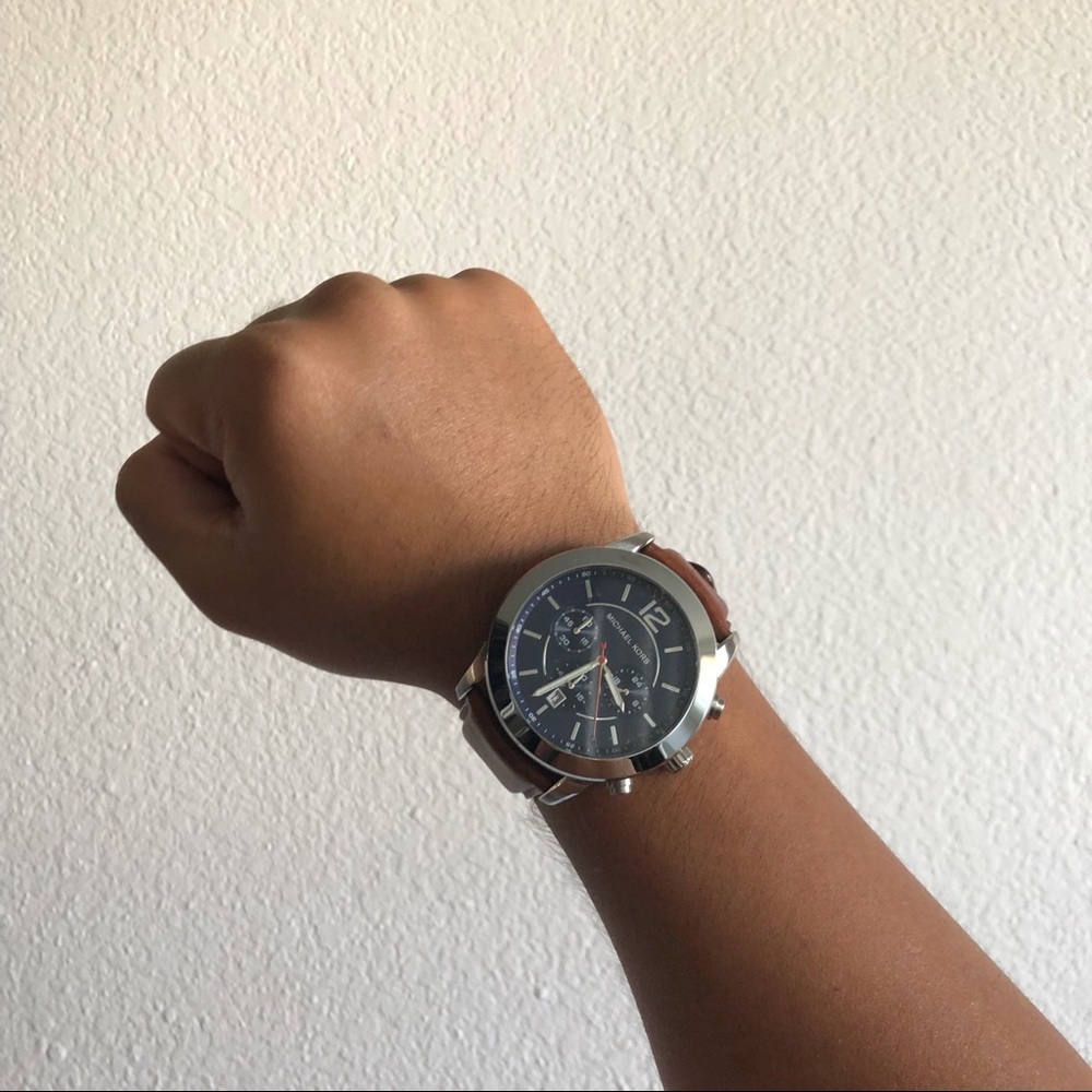 Michael Kors Brown Leather Band Watch